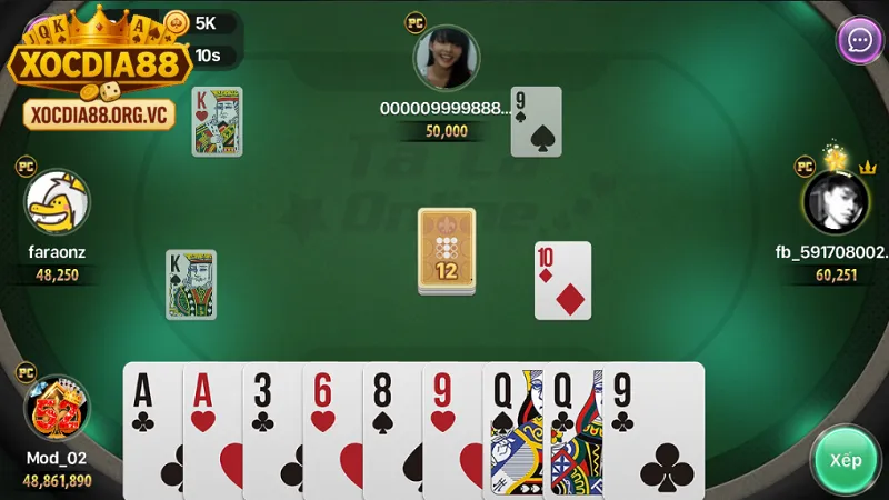 Phỏm xocdia88 có giao diện đơn giản dễ thao tác  phù hợp với cả người mới.